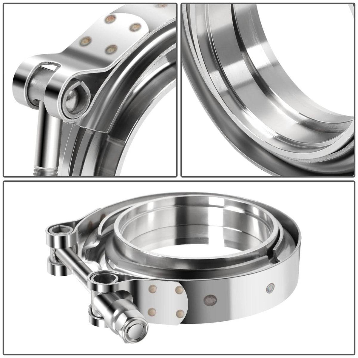 3" V-Band Clamp & Flange Set Stainless Steel