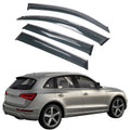 2009-2017 Audi Q5 8R Side Window Visors w/ Chrome Trim PC Injection