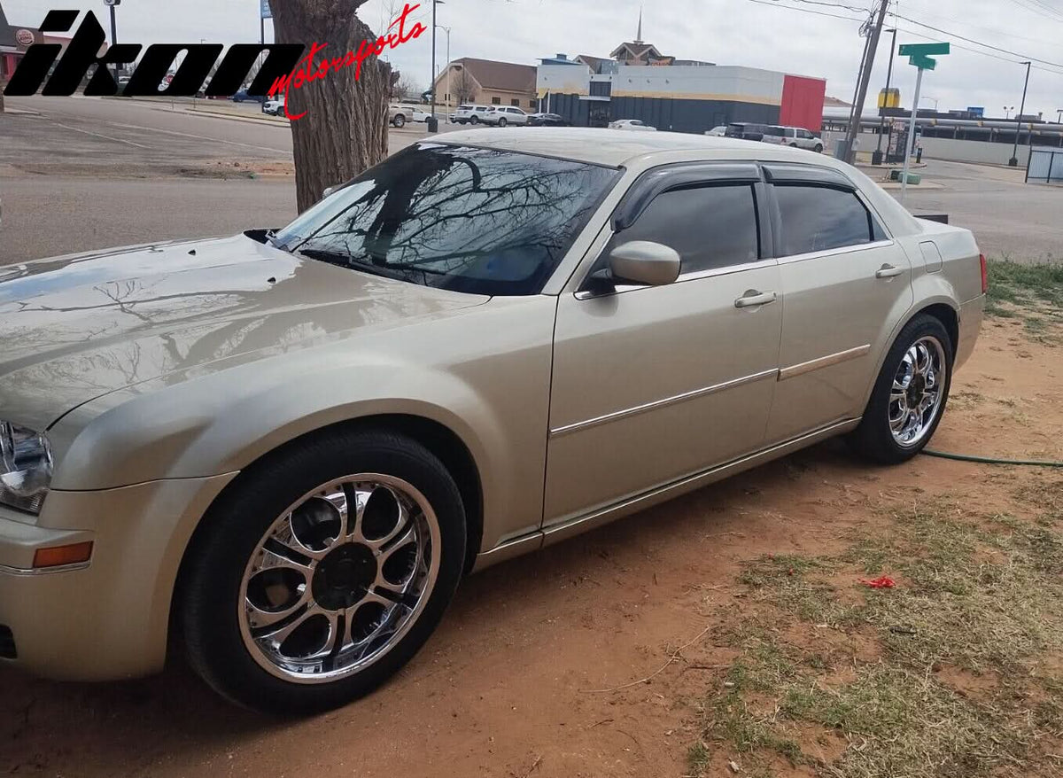 2005-2010 Chrysler 300 Slim Style Smoke Tinted Visor Window Acrylic