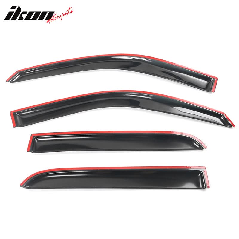 2009-2024 Dodge Ram 1500 Crew Slim Smoke Tinted Window Visor Acrylic
