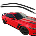 2015-2024 Ford Mustang Coupe Window Visors Slim Smoke Tinted  Acrylic