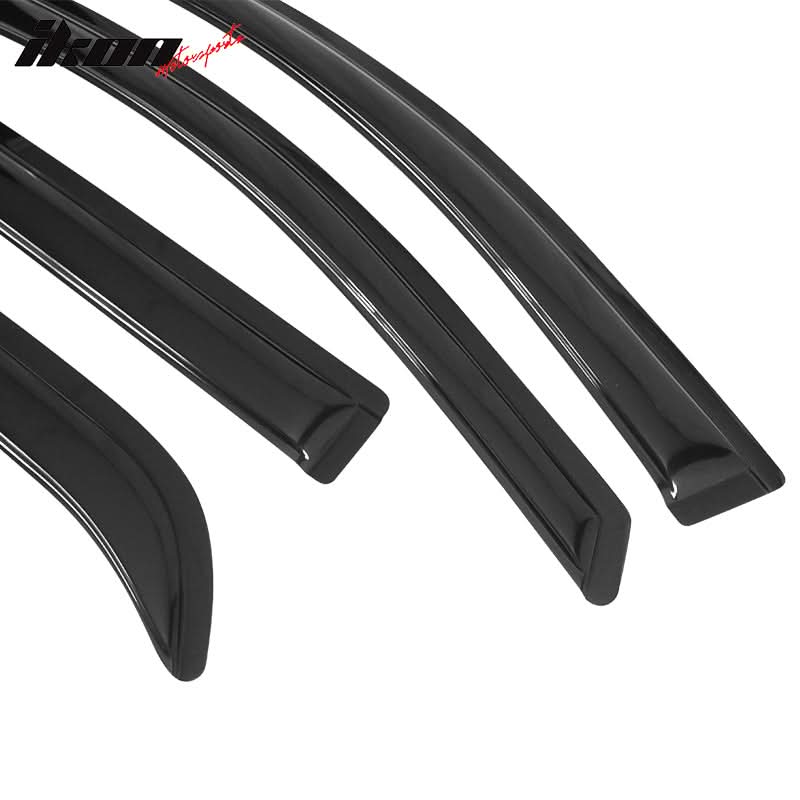2007-2016 GMC Acadia Slim Style Smoke Tinted Visor Windows Acrylic 4PC