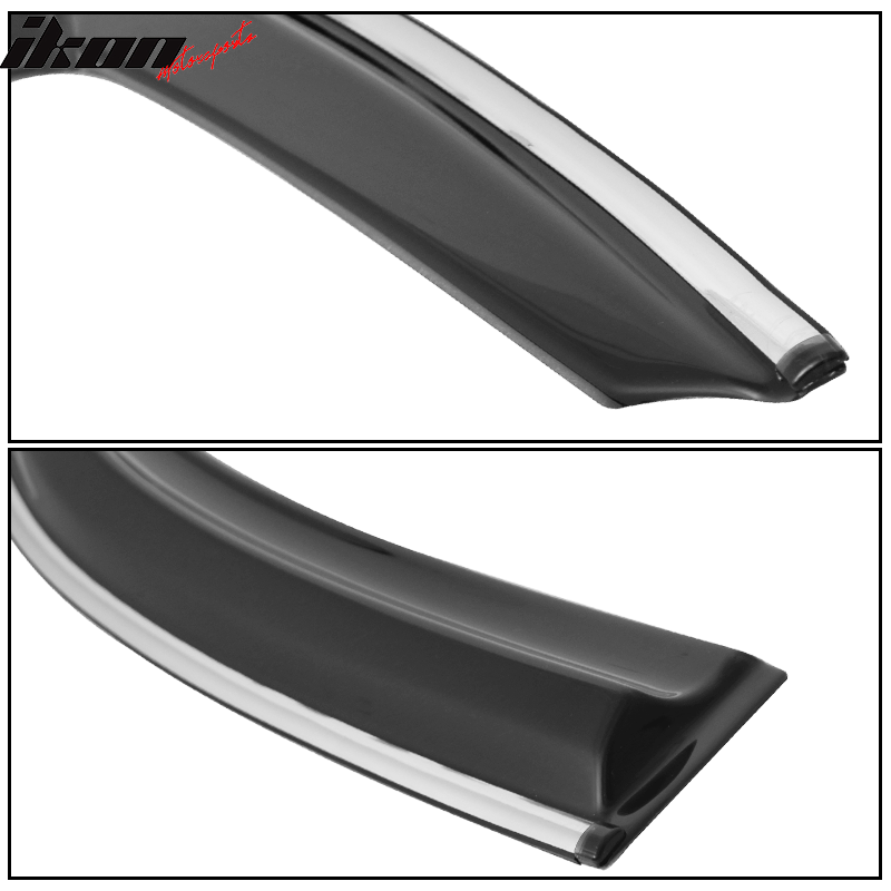 2016-2021 Honda Civic X 10th Gen Roof Spoiler MUG Window Visor Chrome