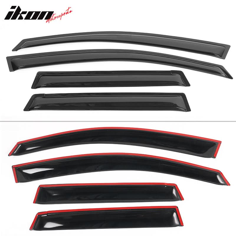2007-2008 Honda Fit Window Visor Slim Style Smoke Tinted Acrylic