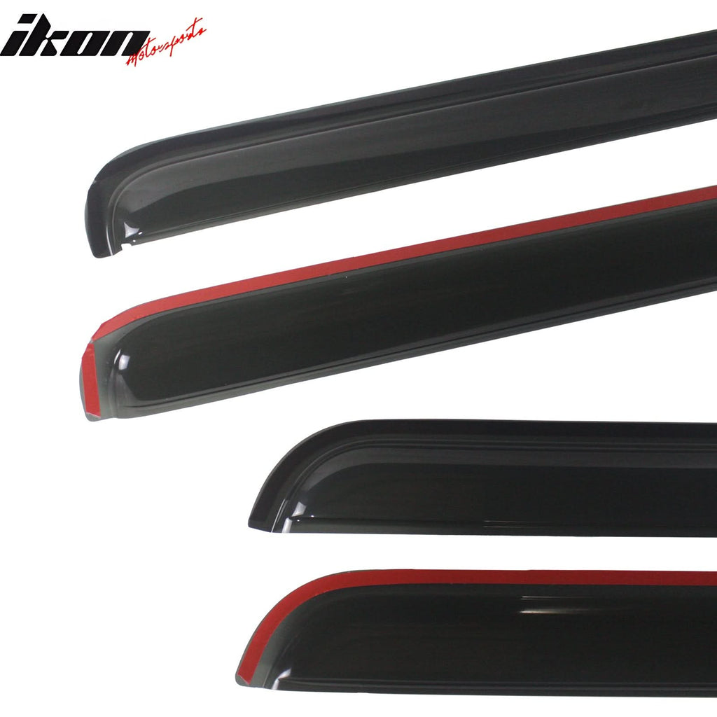 2006-2010 Jeep Commander Slim Style Smoke Visor Windows Guard Acrylic