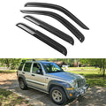 2002-2007 Jeep Liberty Visor Window Rain Guard KJ Tape on Acrylic 4PC