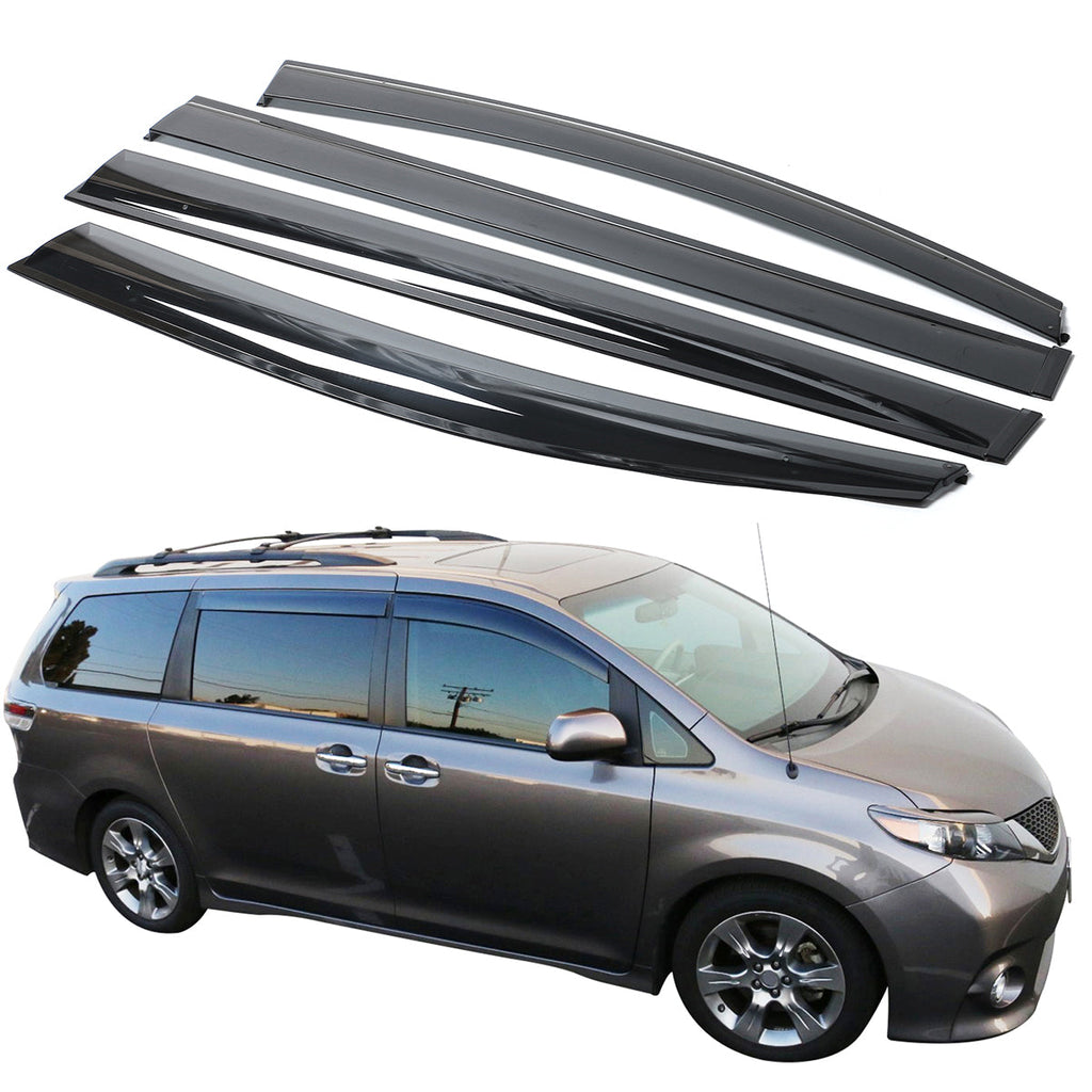 2011-2020 Toyota Sienna Acrylic 4PC Window Visors Tape On Rain Guard