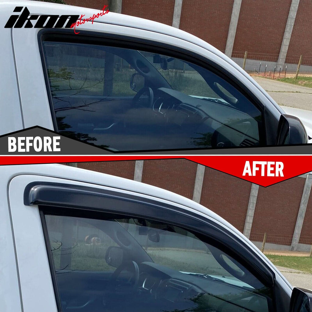 2005-2015 Toyota Tacoma Standard Cab Slim Style Acrylic Visor Windows