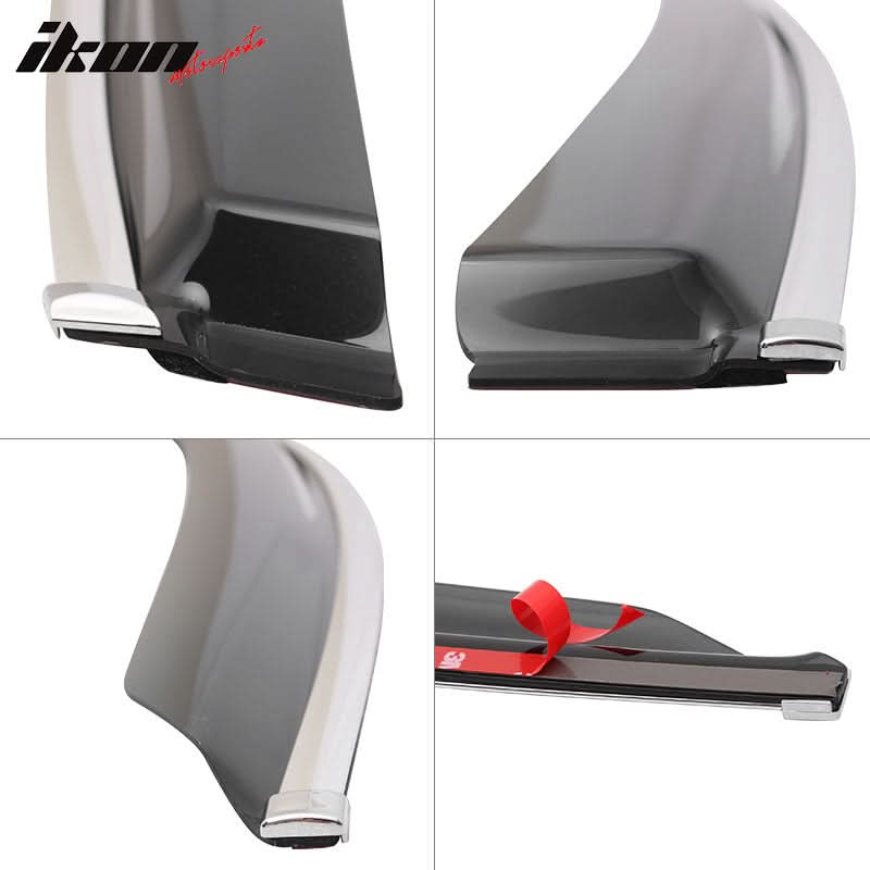 2013-2018 Nissan Altima Slim Style Window Visor Chrome Trim Acrylic