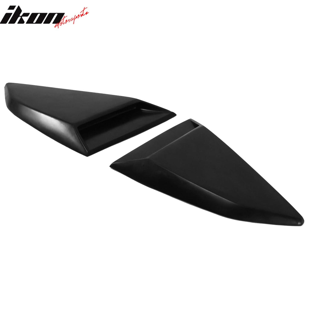 2016-2024 Chevy Camaro Unpainted Black Quarter Window Louvers Cover PU