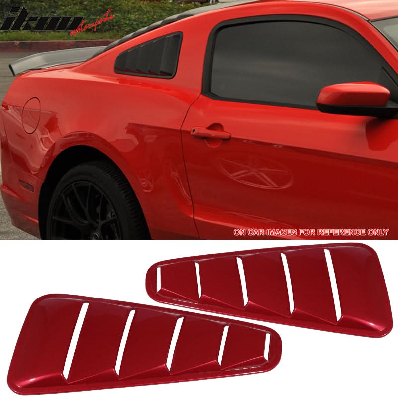 2010-2014 Ford Mustang Side Window Louvers Sun Shade Cover Windshield