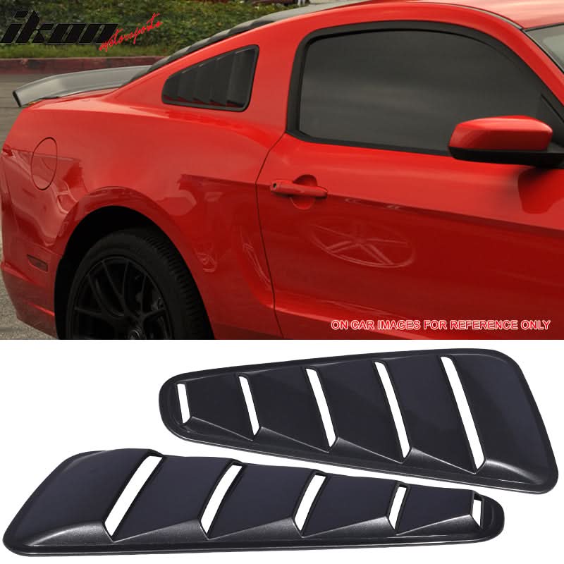 2010-2014 Ford Mustang Side Window Louvers Sun Shade Cover Windshield