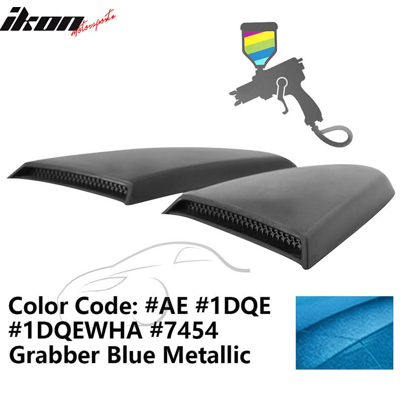 2015-2023 Mustang R Style Side Quarter Window Louver PU Painted
