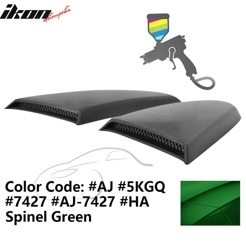2015-2023 Mustang R Style Side Quarter Window Louver PU Painted