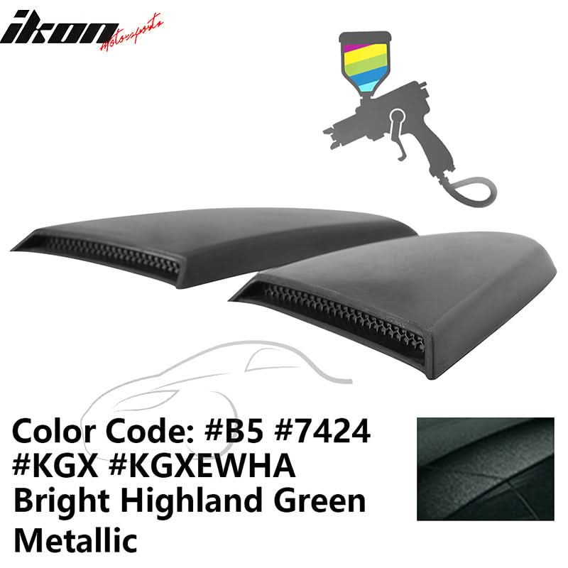 2015-2023 Mustang R Style Side Quarter Window Louver PU Painted