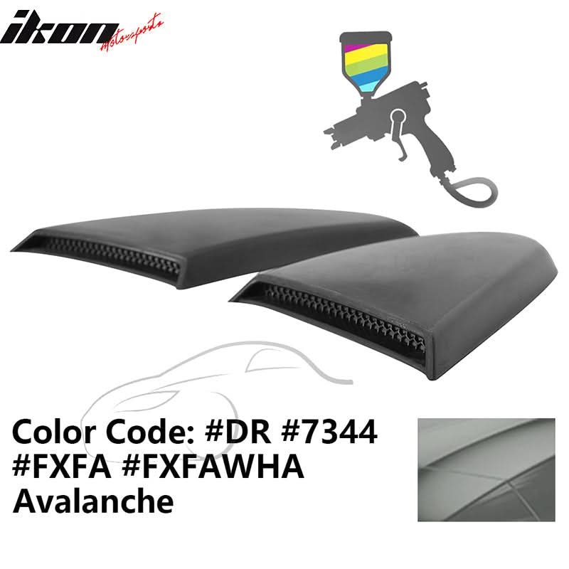 2015-2023 Mustang R Style Side Quarter Window Louver PU Painted