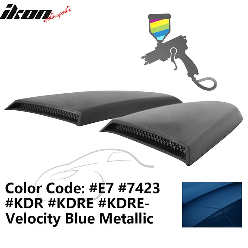 2015-2023 Mustang R Style Side Quarter Window Louver PU Painted
