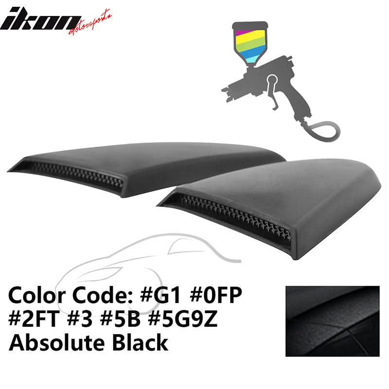 2015-2023 Mustang R Style Side Quarter Window Louver PU Painted