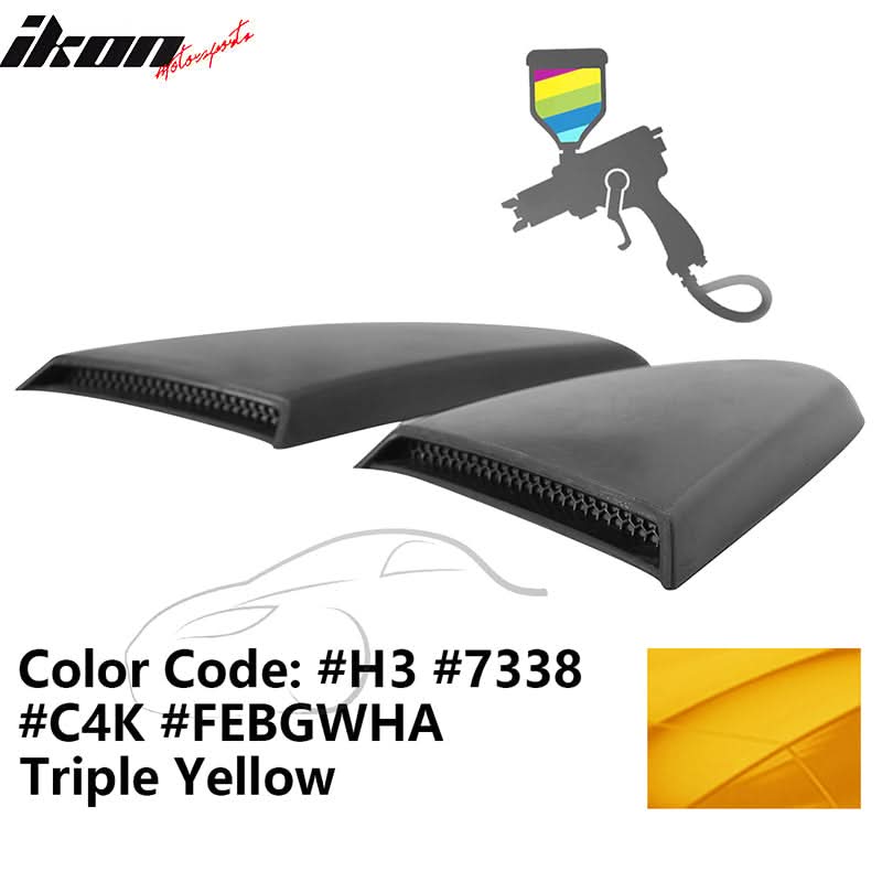 2015-2023 Mustang R Style Side Quarter Window Louver PU Painted