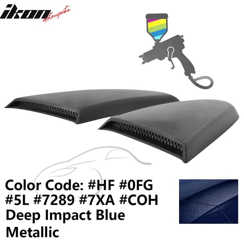 2015-2023 Mustang R Style Side Quarter Window Louver PU Painted