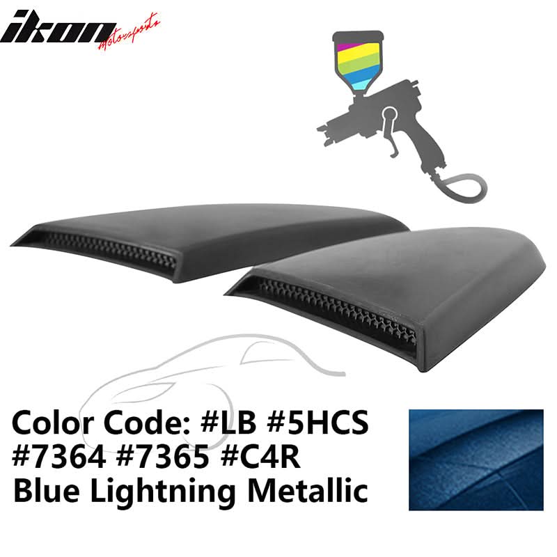 2015-2023 Mustang R Style Side Quarter Window Louver PU Painted