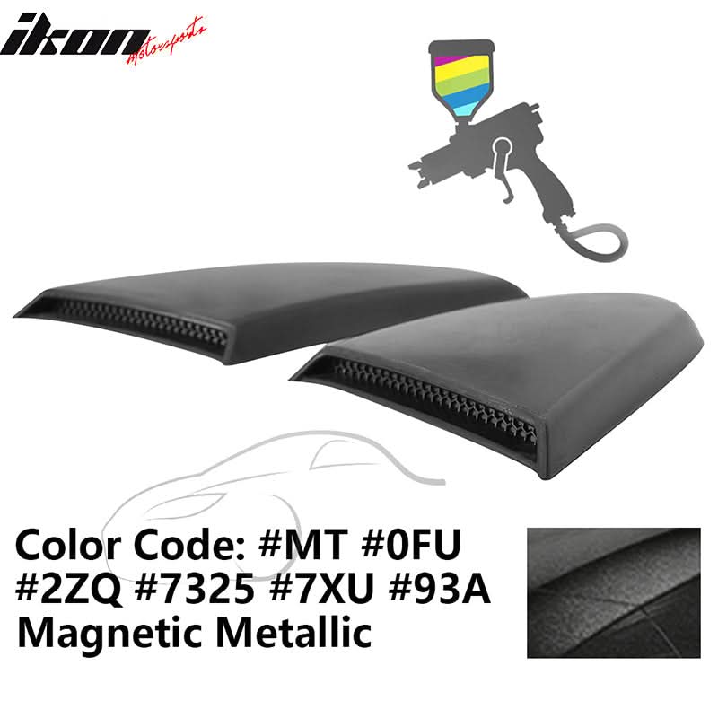2015-2023 Mustang R Style Side Quarter Window Louver PU Painted