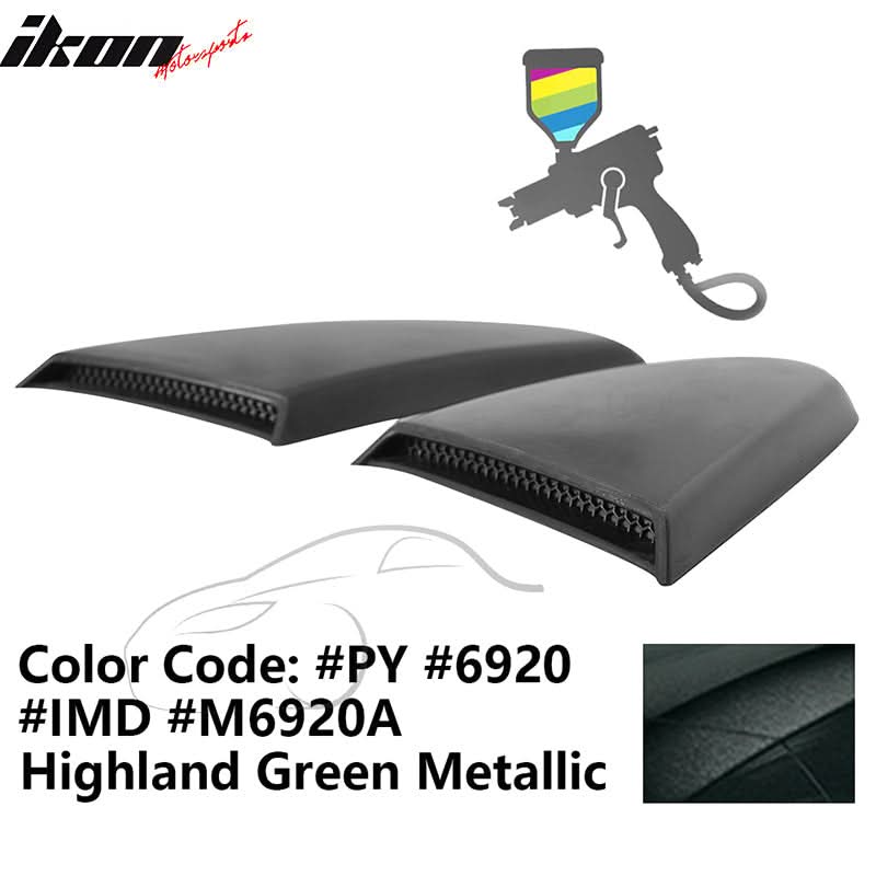 2015-2023 Mustang R Style Side Quarter Window Louver PU Painted