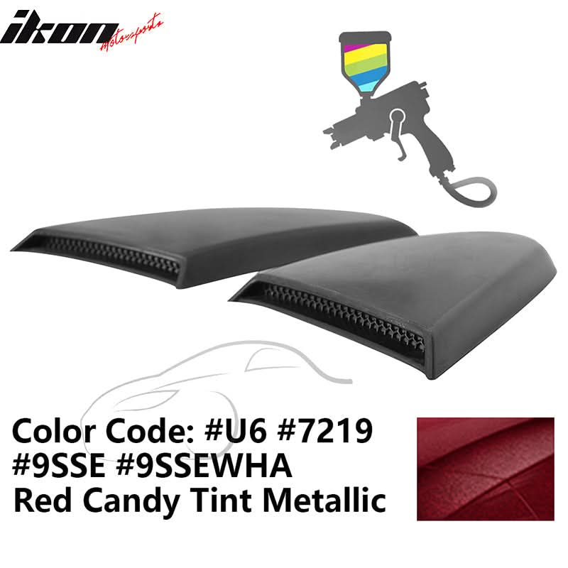 2015-2023 Mustang R Style Side Quarter Window Louver PU Painted