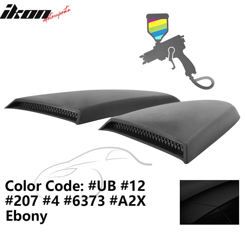 2015-2023 Mustang R Style Side Quarter Window Louver PU Painted
