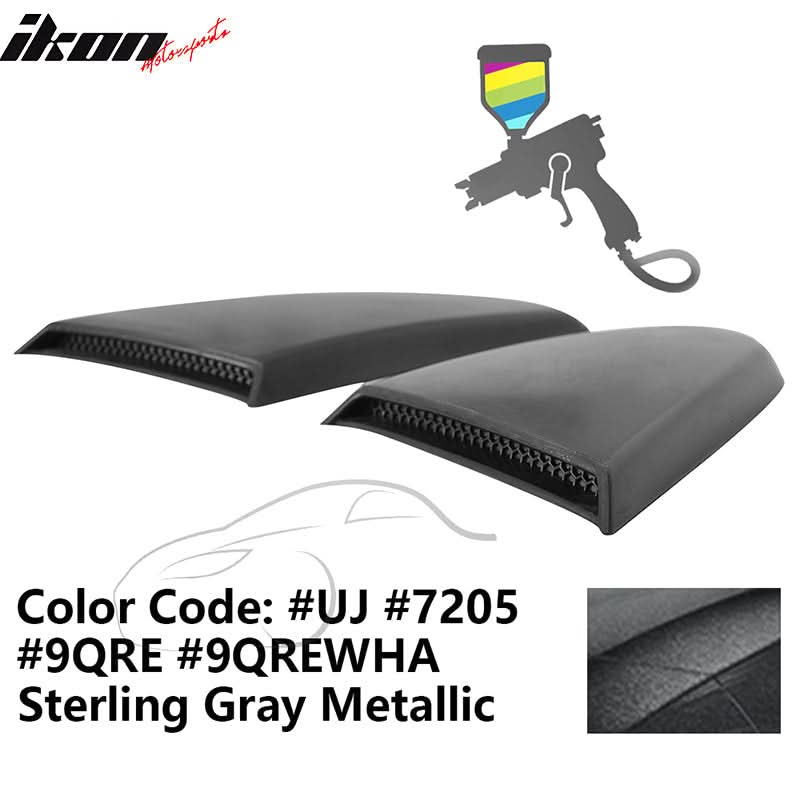 2015-2023 Mustang R Style Side Quarter Window Louver PU Painted
