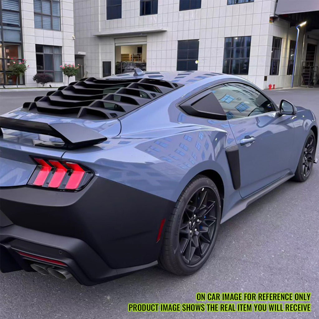 2024-2025 Ford Mustang V 2DR Carbon Fiber Print Side Window Louver ABS