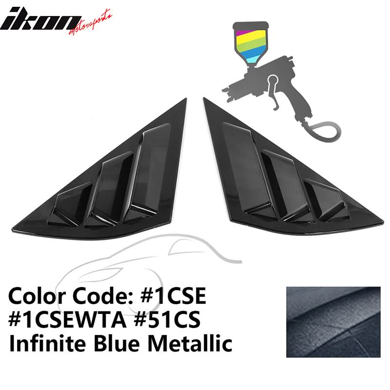 2021-2023 Ford Mustang Mach-E Window Louvers 3 Vent PC Painted