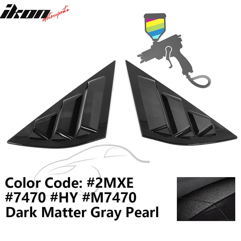 2021-2023 Ford Mustang Mach-E Window Louvers 3 Vent PC Painted