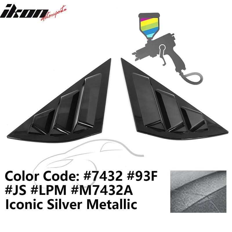 2021-2023 Ford Mustang Mach-E Window Louvers 3 Vent PC Painted