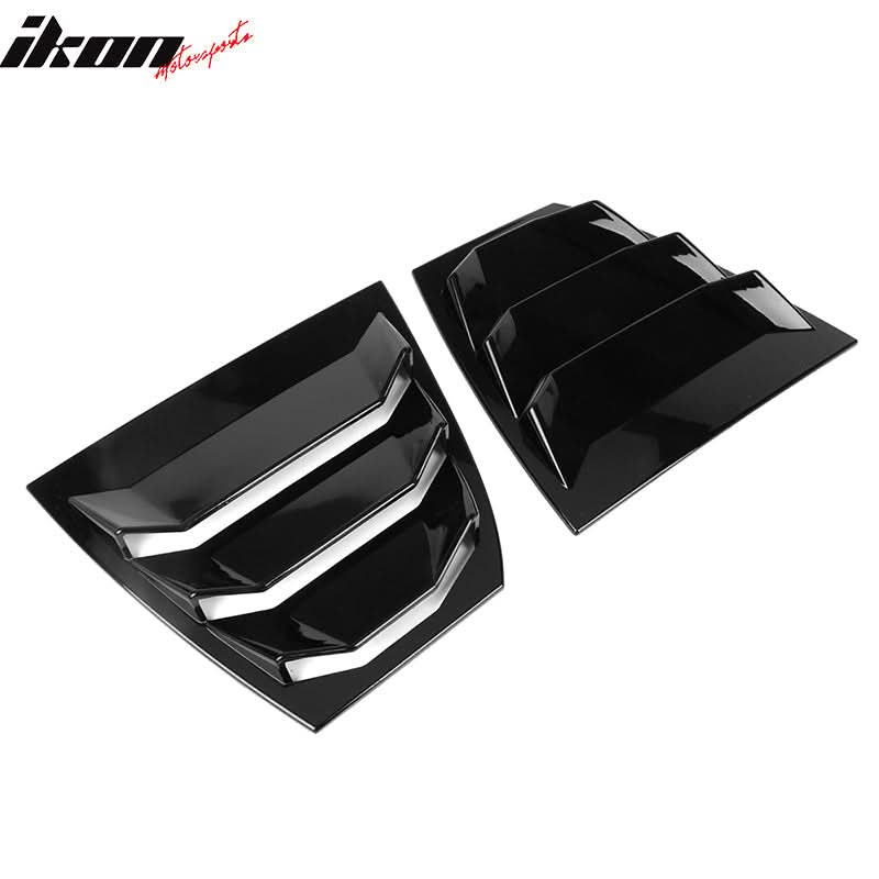 2014-2018Â Mazda 3 Gloss Black Rear Window Louvers Quarter Scoop ABS
