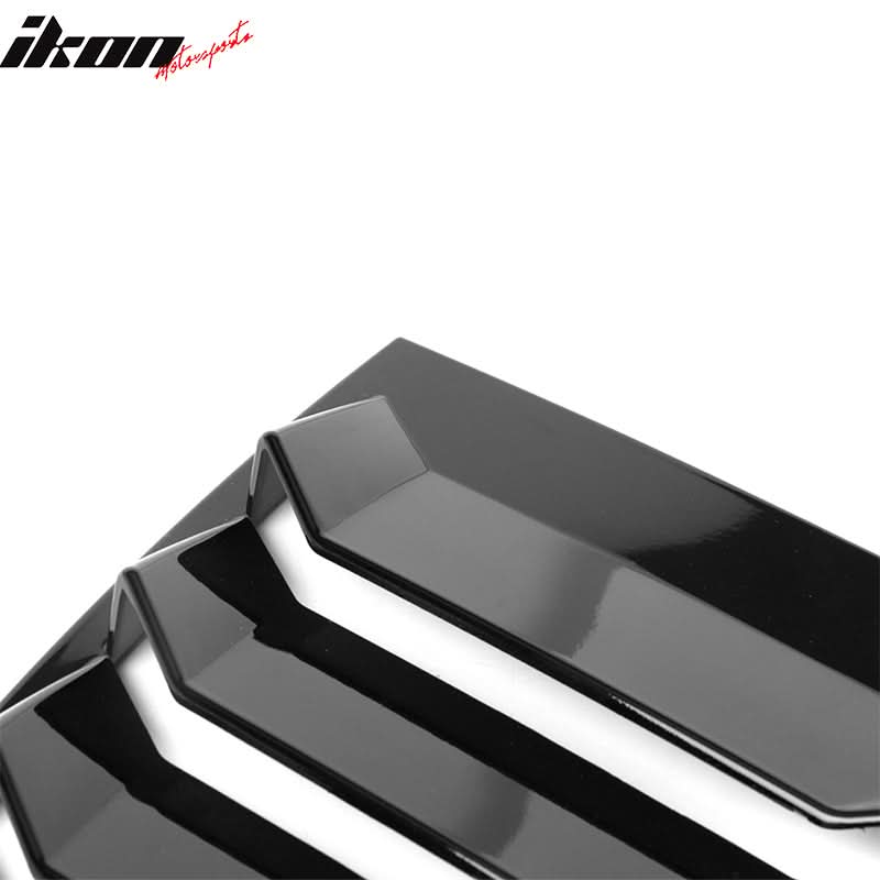 2014-2018Â Mazda 3 Gloss Black Rear Window Louvers Quarter Scoop ABS