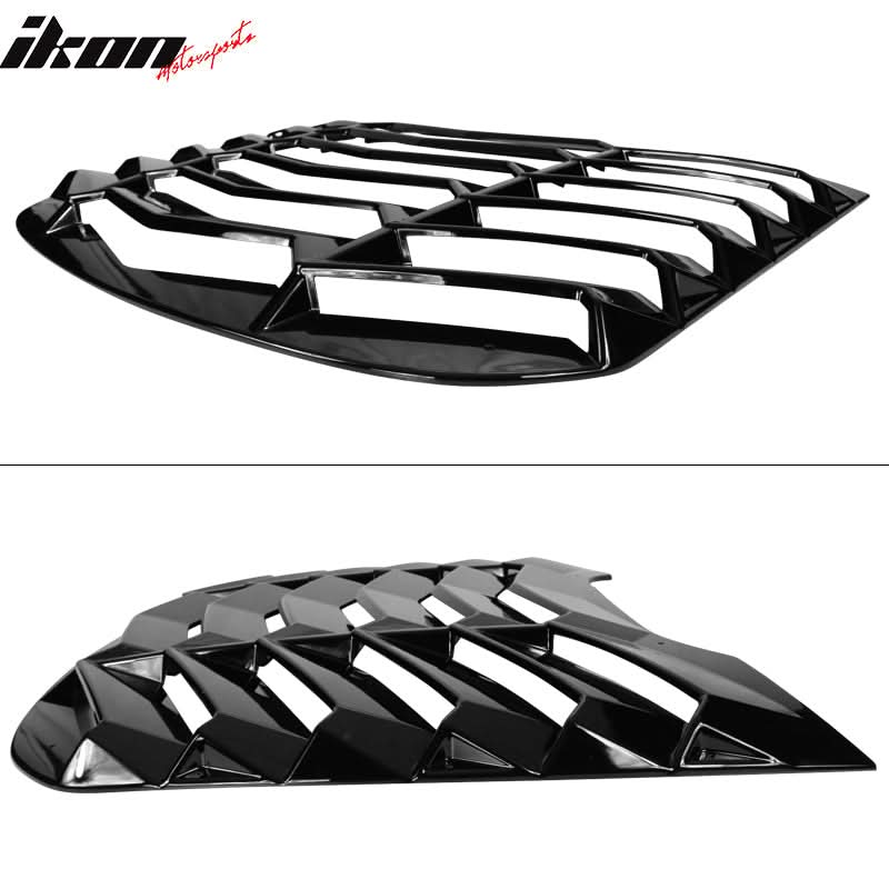 2015-2023 Ford Mustang IKON Style Gloss Black Window Louver ABS