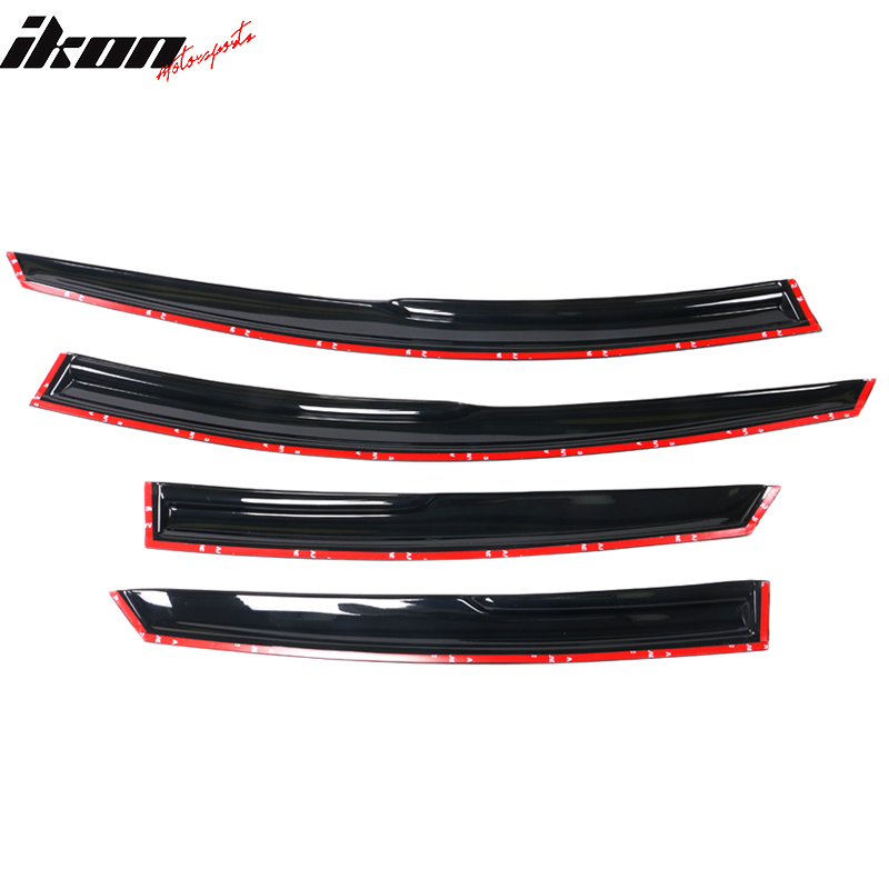 2012-2018 Ford Focus Acrylic 4PC Tape On Window Visors Rain Guard Vent
