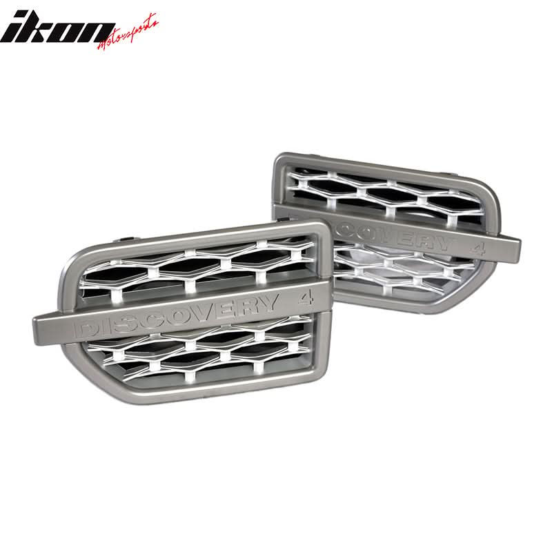 Fits 10-12 Lr4 Discovery 4 Chrome Front Mesh Side Vent Grille
