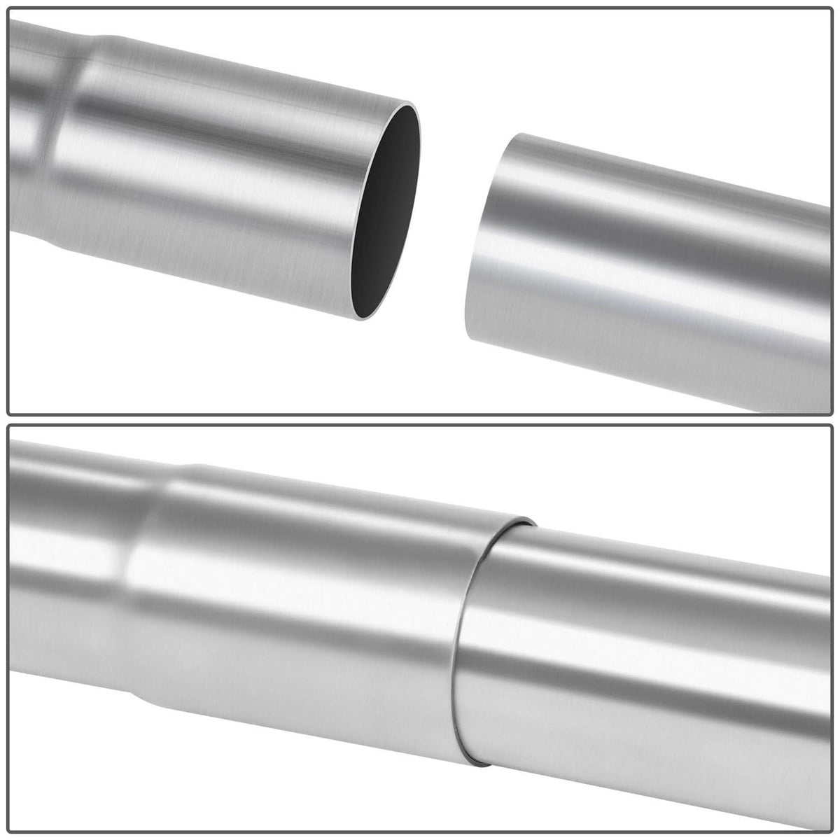 Exhaust Pipe Tubing Straight 2"-2.15" Flared 18" Mild Steel