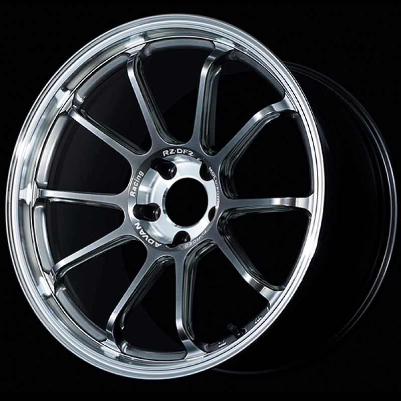 Advan RZ-DF2 20x10.5 / +15 Offset / 5x114.3 / 73mm Bore / Diamond Cut and Hyper Platinum Black YAF0L15EDHPB