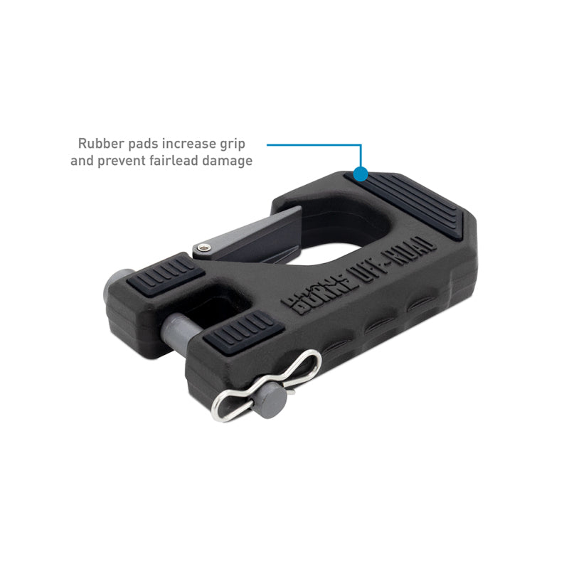 Borne Off-Road Winch Hook - 3/8in Rope - Hand Strap - Black BNWN-SR-38-85KBK