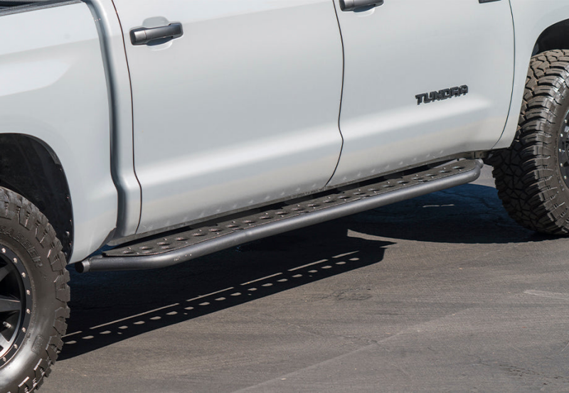 Cali Raised LED Cali Raised 2022 Toyota Tundra Rock Sliders - Non Hybrid / Kick Out / RawFiller Plate / Raw CR4203