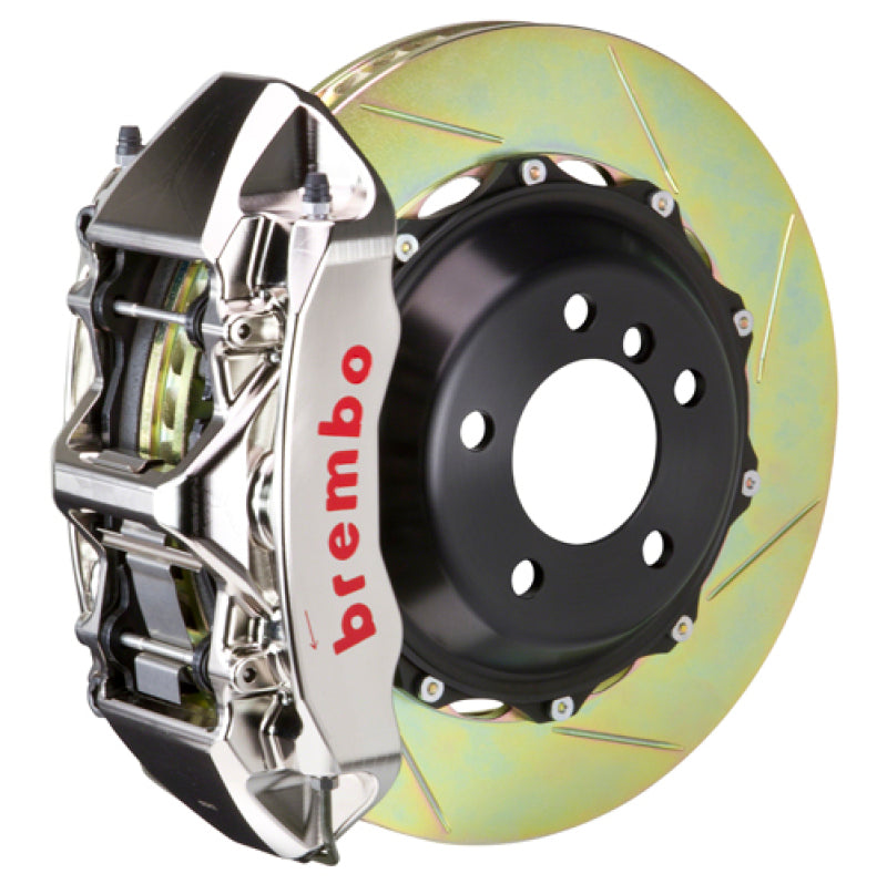 Brembo 12-14 328i MSport Brakes Excl xDrive Fr GTR BBK 6Pis Billet 380x32 2pc Rtr Slot Type1-Nickel 1M2.9041AR