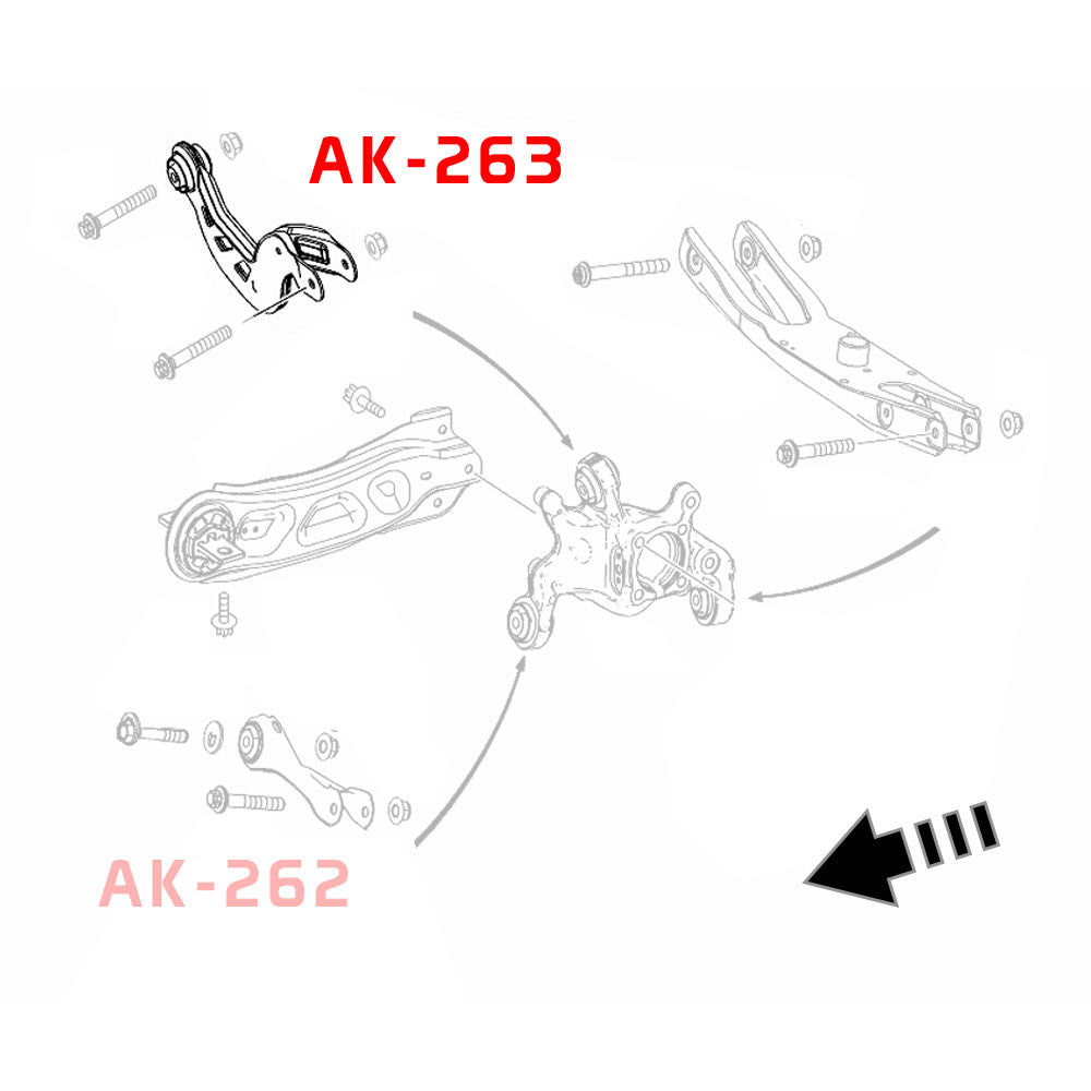 Godspeed Mercedes-Benz A-Class (W177) 2019-22 Adjustable Rear Arms With Spherical Bearings