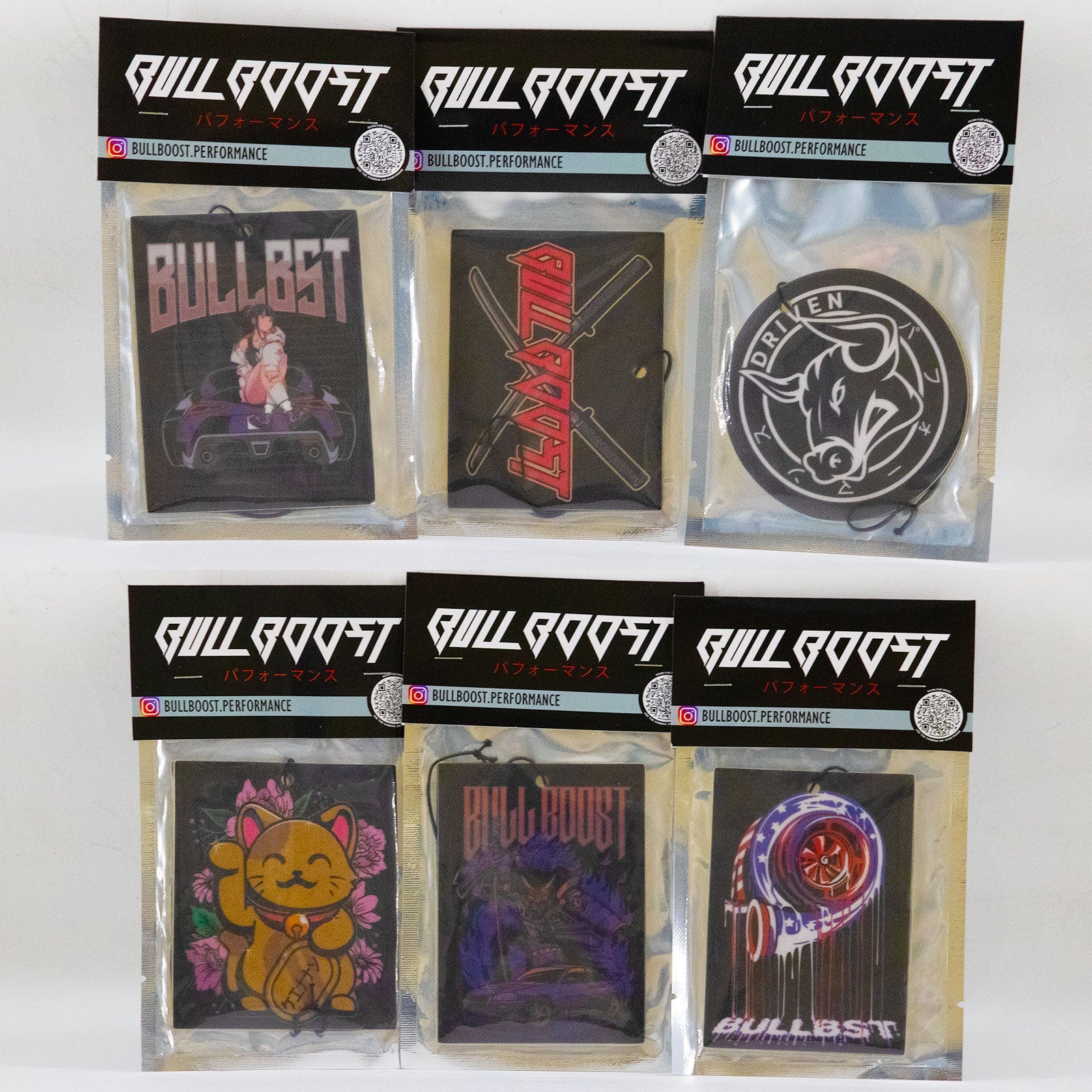6 Pack Bull Boost New Car Smell Air Fresheners 45 ENTRIES