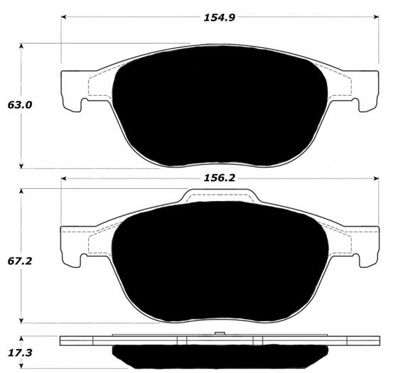 Porterfield Brake Pads for 2007 VOLVO V50 300mm Front Discs