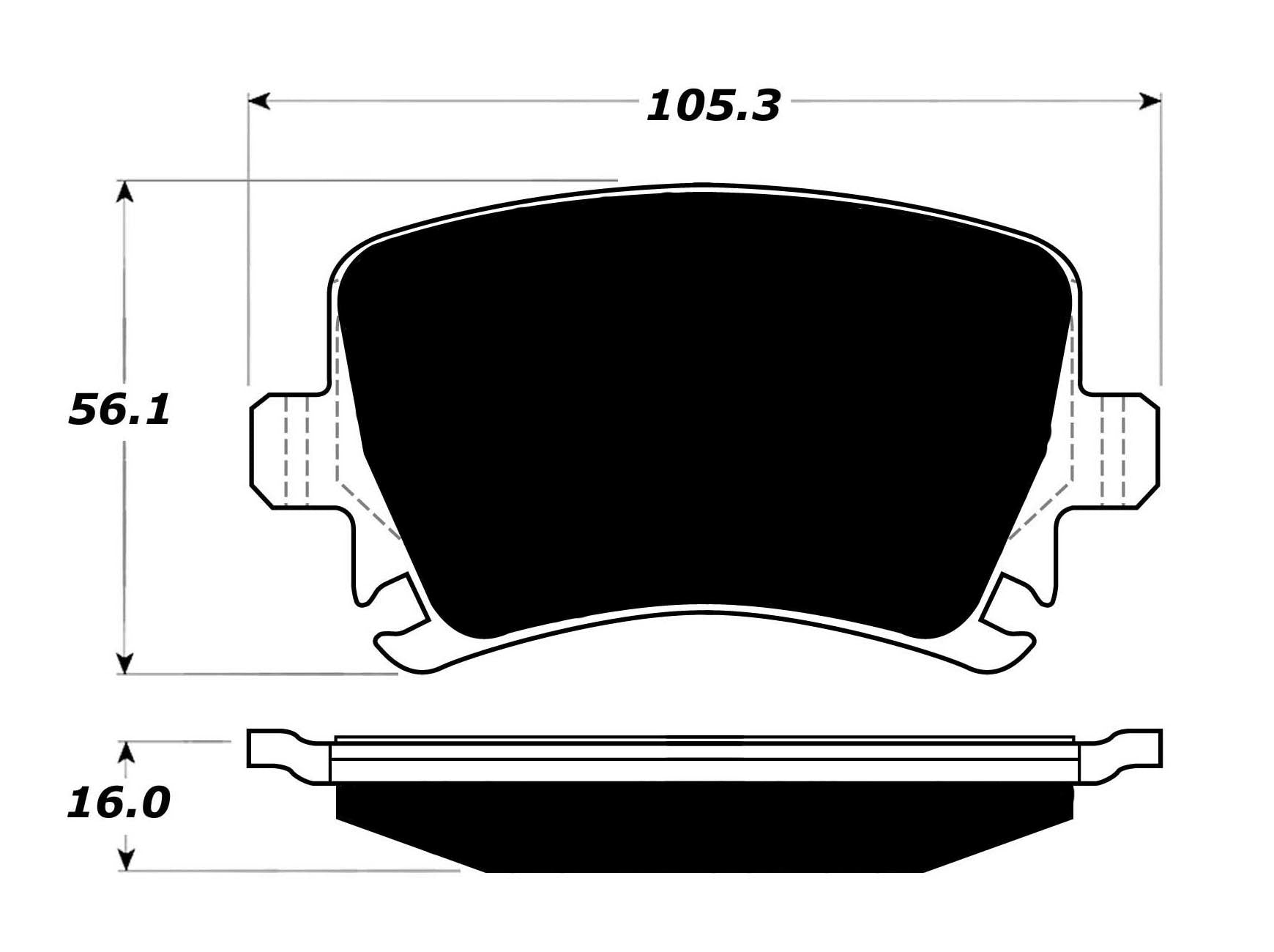 Porterfield Brake Pads for 2006 VOLKSWAGEN PASSAT 2.0L Turbo