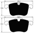 Porterfield Brake Pads for 2011 SAAB 9-3 Aero 2.8L 314mm F/Disc