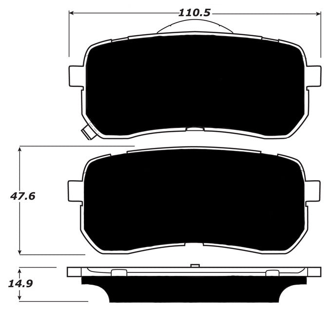Porterfield Brake Pads for 2008 HYUNDAI VERACRUZ